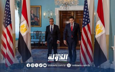 الملف الليبي ضمن جلسة مباحثات وزير الخارجية المصري مع نظيره الأميركي