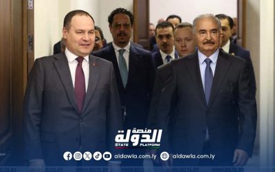 رئيس وزراء بيلاروسيا يؤكد للمشير خليفة حفتر استعداد بلاده تنفيذ مشاريع صناعية وزراعية مع ليبيا
