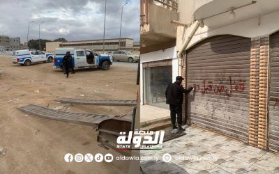 الحرس البلدي بنغازي ينفذ حملة تفتيشية على الورش والمركبات المستغلة للفضاء العام