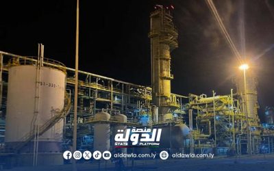 مؤسسة النفط تعلن عودة مجمع مليته للعمل بعد عطل مفاجئ
