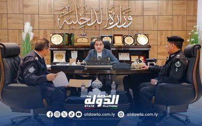 وزير الداخلية يبحث تسهيل حركة الشاحنات عبر منفذ أمساعد البري استعدادا لشهر رمضان