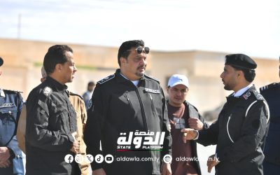 اللواء الخفيفي يزور فرع جهاز مكافحة الهجرة غير الشرعية في البطنان