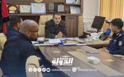 المحامي العام يعقد اجتماعًا مع مديرية أمن درنة لبحث القضايا المشتركة