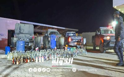 جهاز البحث الجنائي يضبط مصنعا للخمور في مدينة البطنان