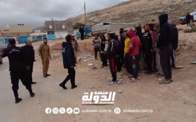 جهاز مكافحة الهجرة فرع درنة ينفذ حملة أمنية لضبط الوافدين غير الشرعيين