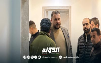 المدير التنفيذي لجهاز التنمية يتفقد التجهيزات النهائية لمبنى إذاعة سرت المحلية
