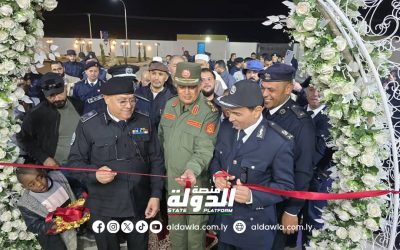 افتتاح المقر الجديد لمديرية أمن الجفرة بحضور قيادات أمنية وعسكرية
