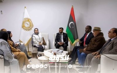 العبود تبحث سبل تحسين أوضاع المرأة الليبية ودعم مشاركتها الفاعلة في المشهد الفني