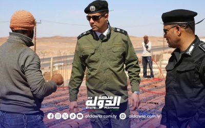 مدير أمن الشاطي يتفقد مواقع مراكز الشرطة المستحدثة بمنطقتي أشكدة وقيرة