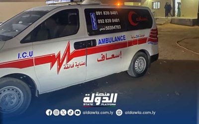مديرية أمن الجفرة: ضبط سيارة إسعاف تُهرّب مهاجرين غير شرعيين تحت ستار المرض